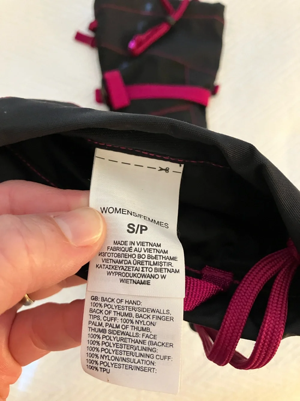 The North Face Black & Hot Pink Mittens